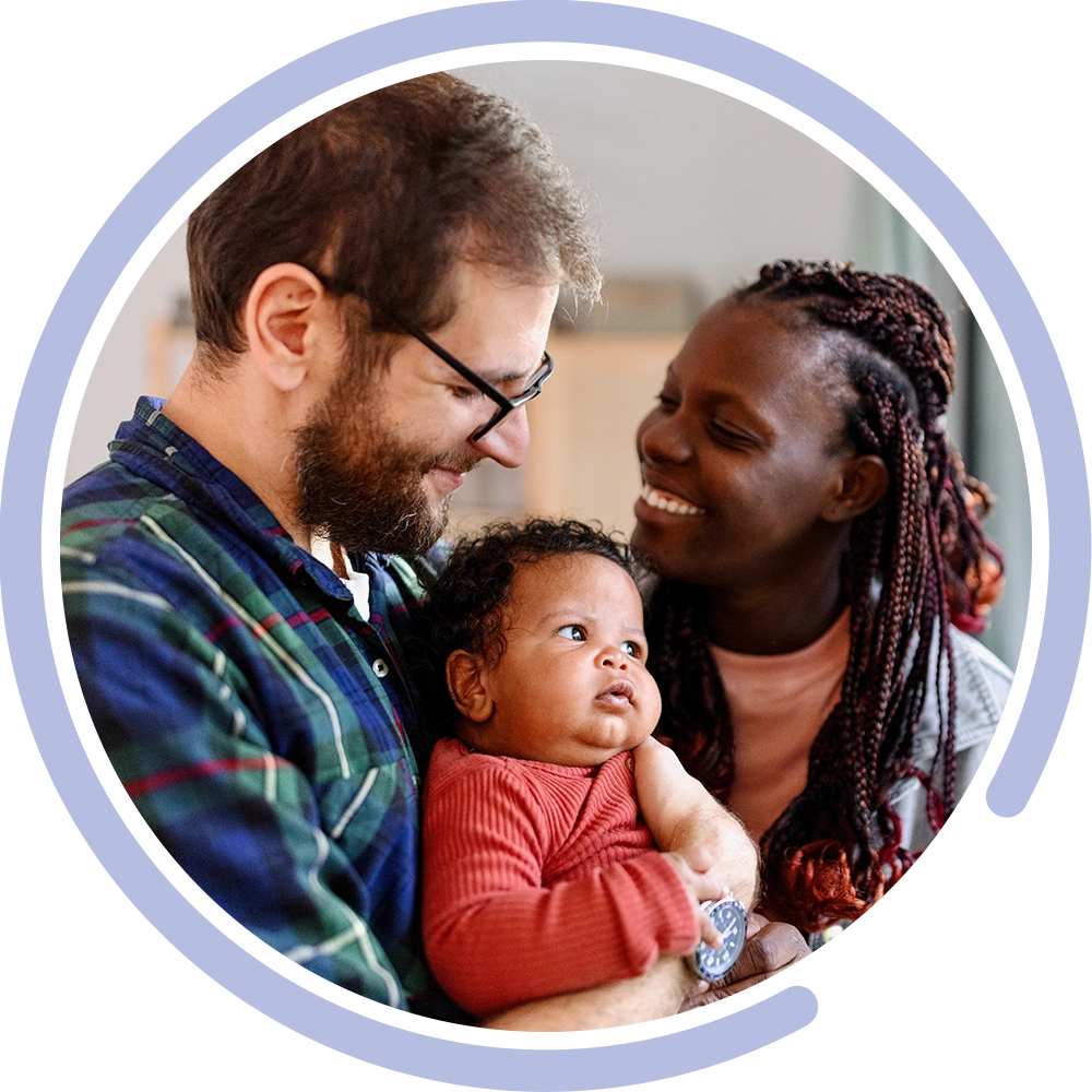 happy family with baby