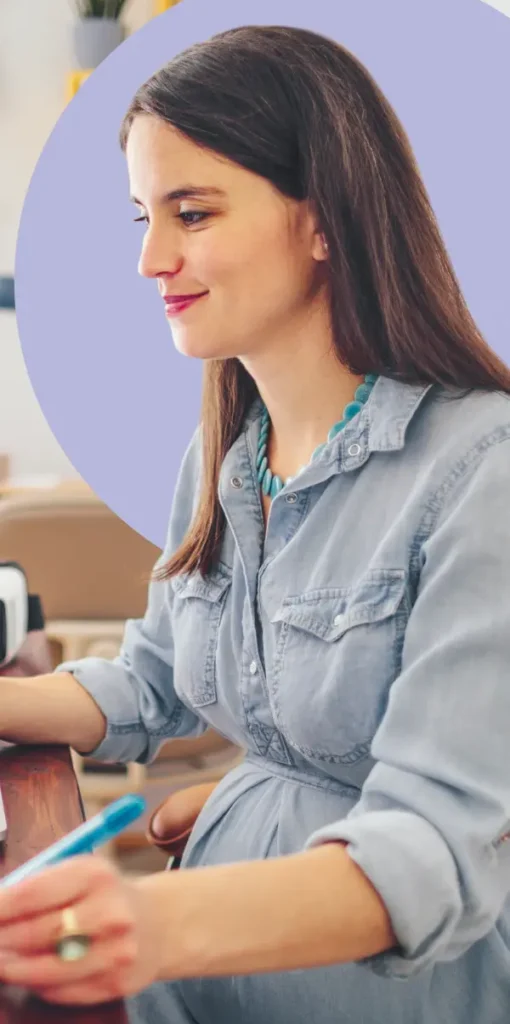 Pregnant woman at work