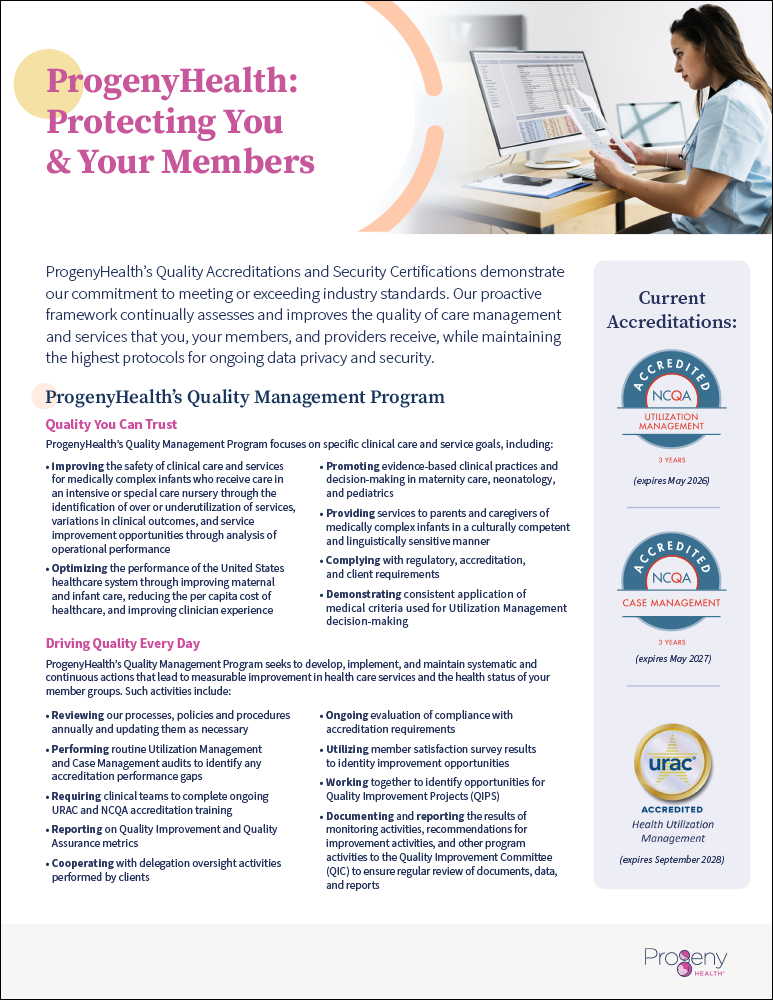 ProgenyHealth: Protecting You & Your Members